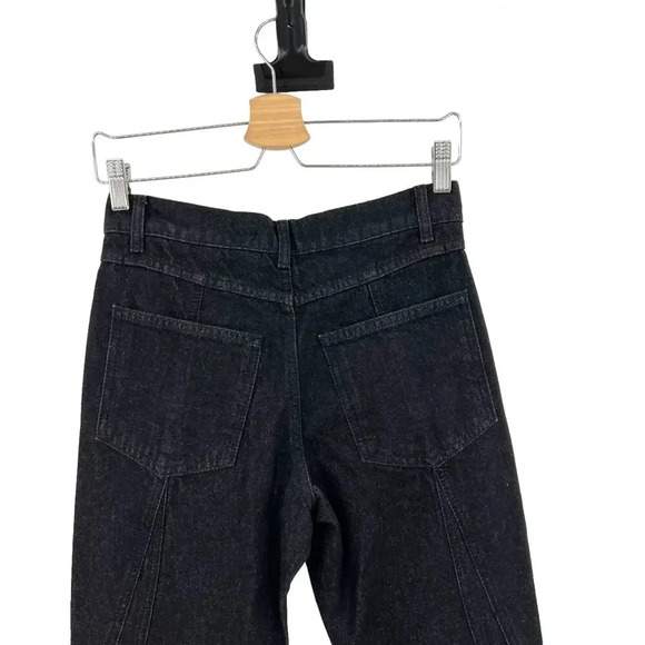 Zara The Panelled Slim High Rise Slim Fit 4-Pocket Jeans Black Denim Size US 2 - Picture 11 of 12